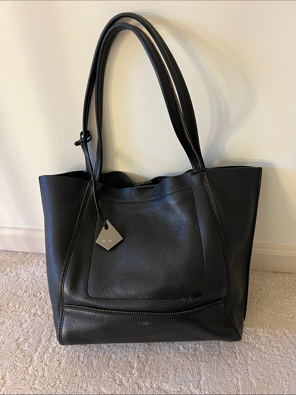 Botkier Black Pebbled Leather Tote